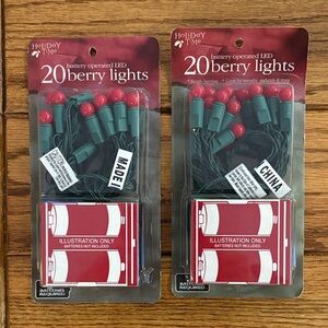 Berry Lights 2 pack of Battery Operated LED string lights